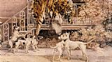 Famous Tigers Paintings - Hunting Tigers, the Terriers